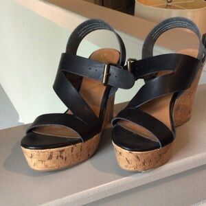 Mossimo Supply Co Black Wedge Sandals
